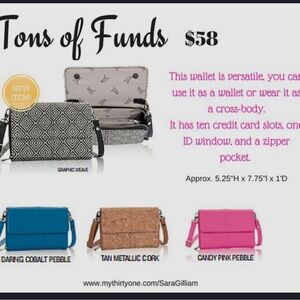 Thirty-One Cobalt Blue Crossbody Bag